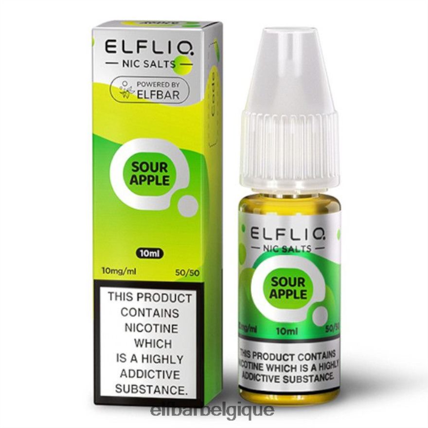 ELF BAR Brussels Sels de nic elfliq - pomme aigre - 10ml-20 mg/ml HNX4T170