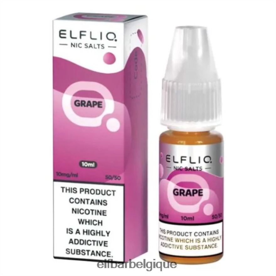 ELF BAR Rechargeable Avis Sels de nic elfliq - raisin - 10ml-10 mg/ml HNX4T191