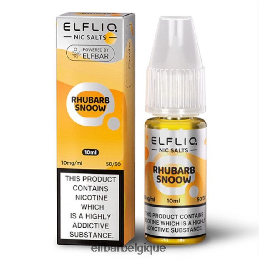 ELF BAR Rechargeable Prix Sels de nic elfliq - rhubarbe neige - 10ml-20 mg/ml HNX4T172