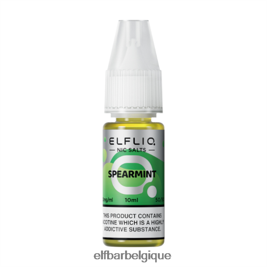 ELF BAR Rechargeable Prix Sels de nicotine à la menthe verte elfliq - 10 ml-20 mg/ml HNX4T208