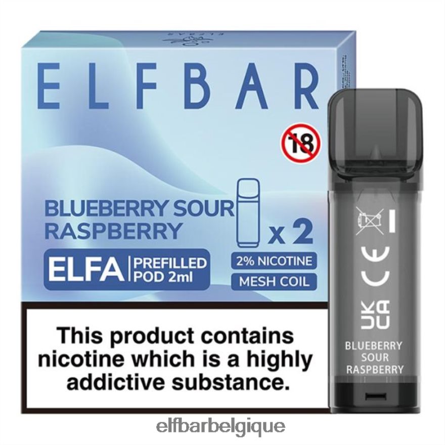 ELF BAR Puff gousse préremplie elfa - 2 ml - 20 mg (paquet de 2) HNX4T106 myrtille