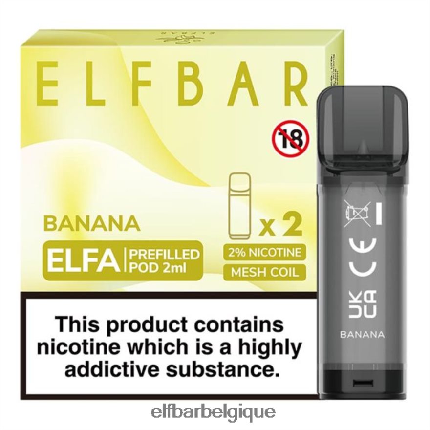ELF BAR Rechargeable Avis gousse préremplie elfa - 2 ml - 20 mg (paquet de 2) HNX4T119 limonade bleue