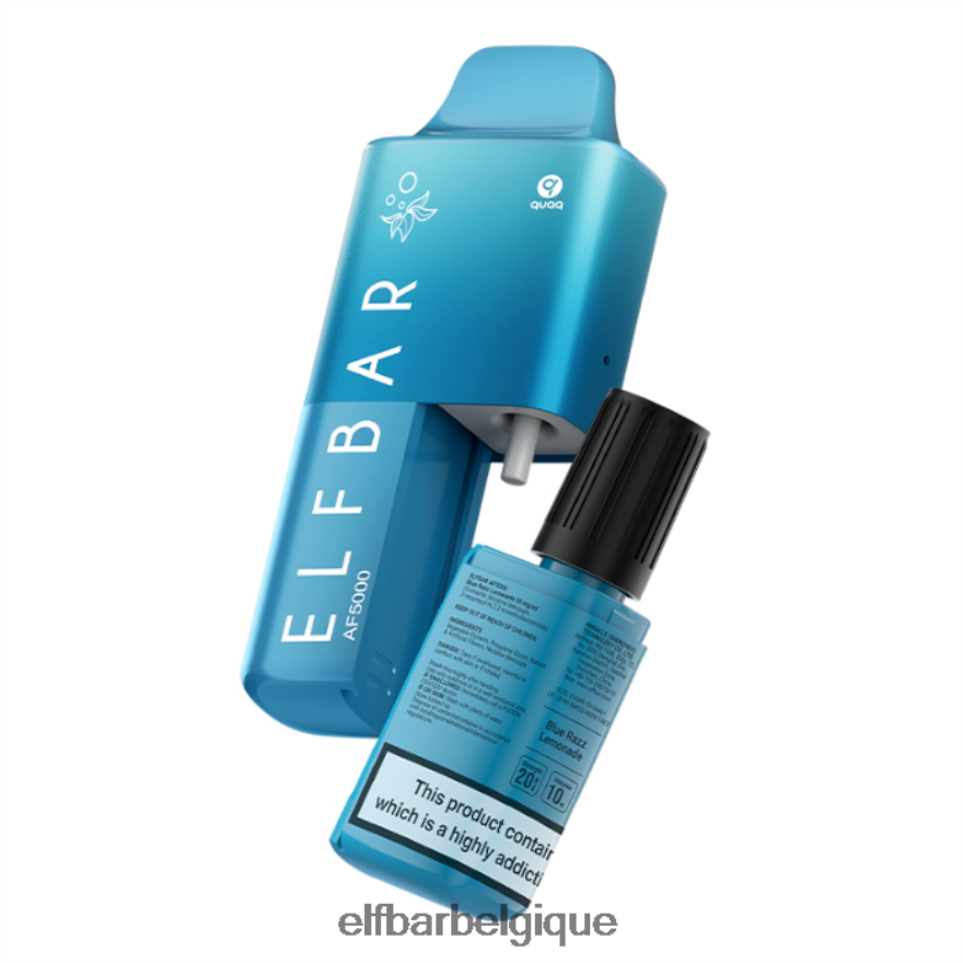 ELF BAR Rechargeable Avis kit prérempli af5000 - 20 mg HNX4T59 limonade bleue