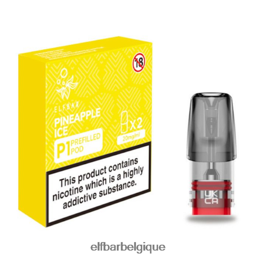 ELF BAR Vape mate 500 p1 dosettes préremplies - 20 mg (paquet de 2) glace à l'ananas HNX4T151