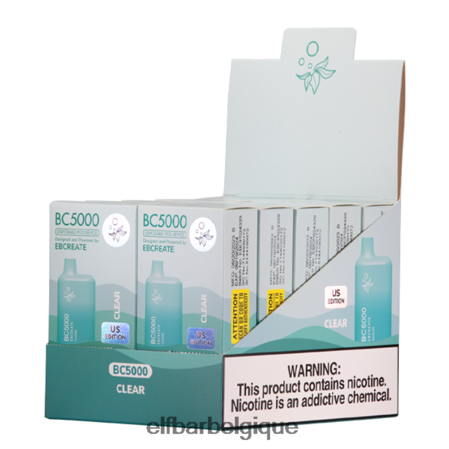 ELF BAR Vape clear bc5000 consommateur - 40 mg - unique HNX4T235