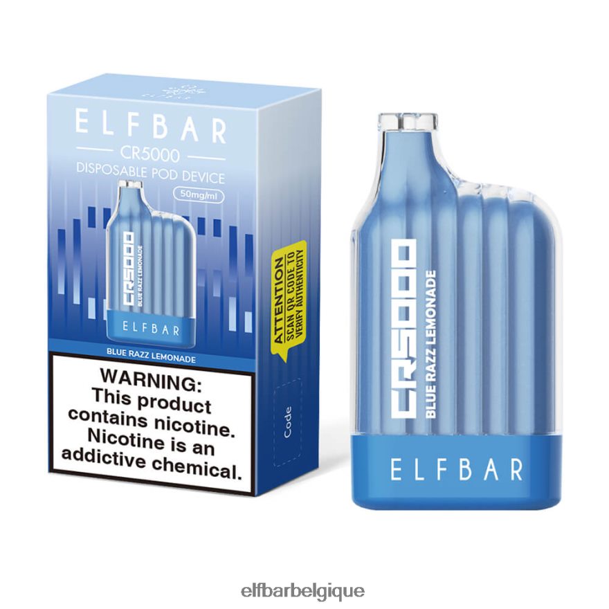 ELF BAR 5000 Amazon meilleure saveur vape jetable cr5000 bleu razz HNX4T321 limonade bleue
