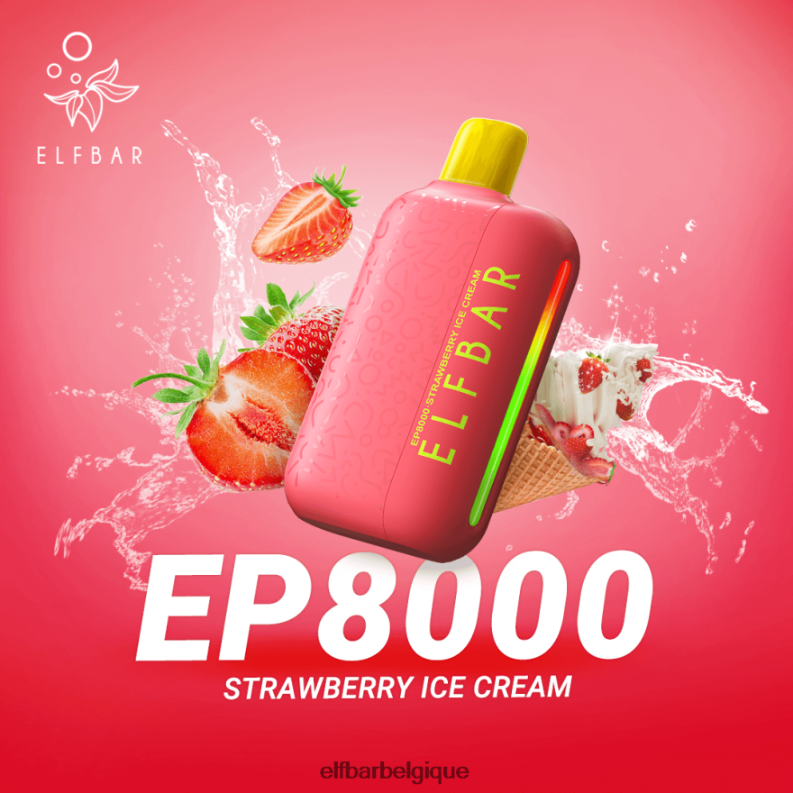 ELF BAR 5000 Prix vape jetable nouvelles bouffées ep8000 HNX4T377 glace à la fraise