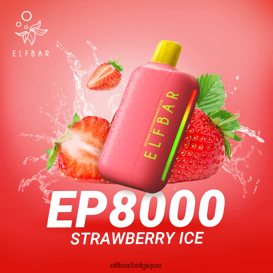 ELF BAR 600 vape jetable nouvelles bouffées ep8000 HNX4T378 glace à la fraise