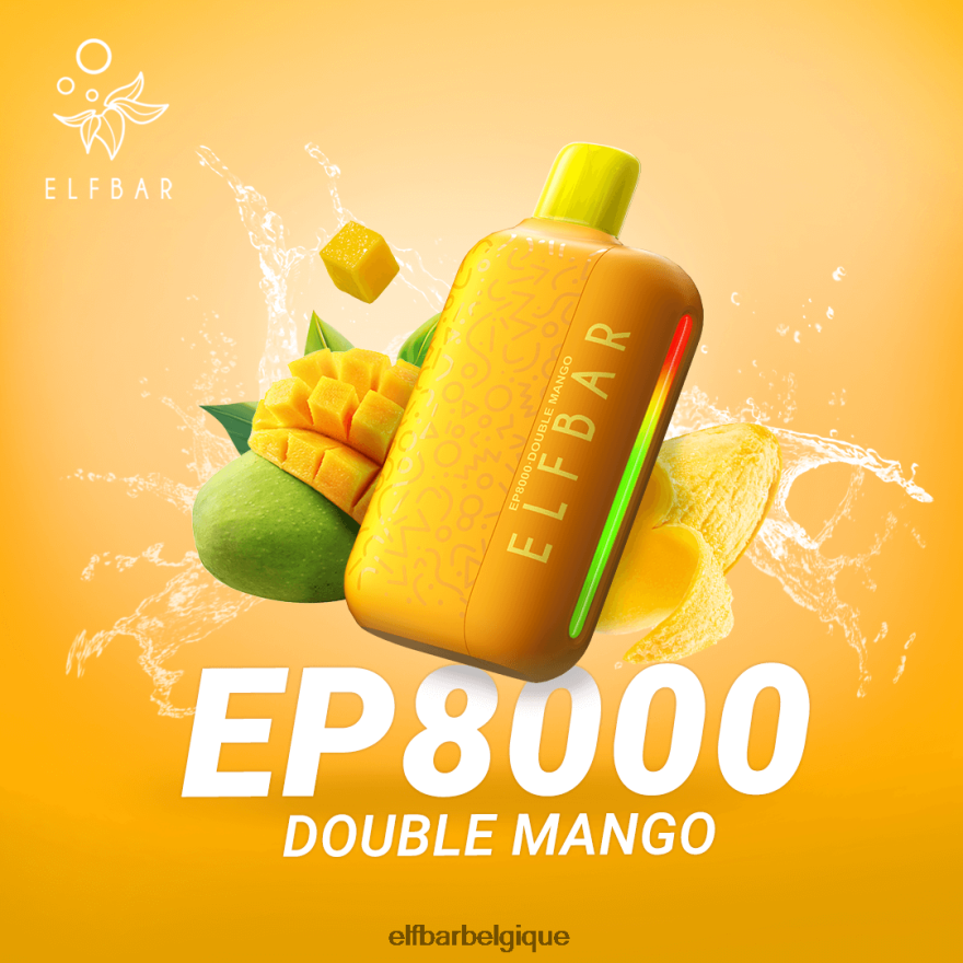 ELF BAR Puff vape jetable nouvelles bouffées ep8000 HNX4T370 double mangue