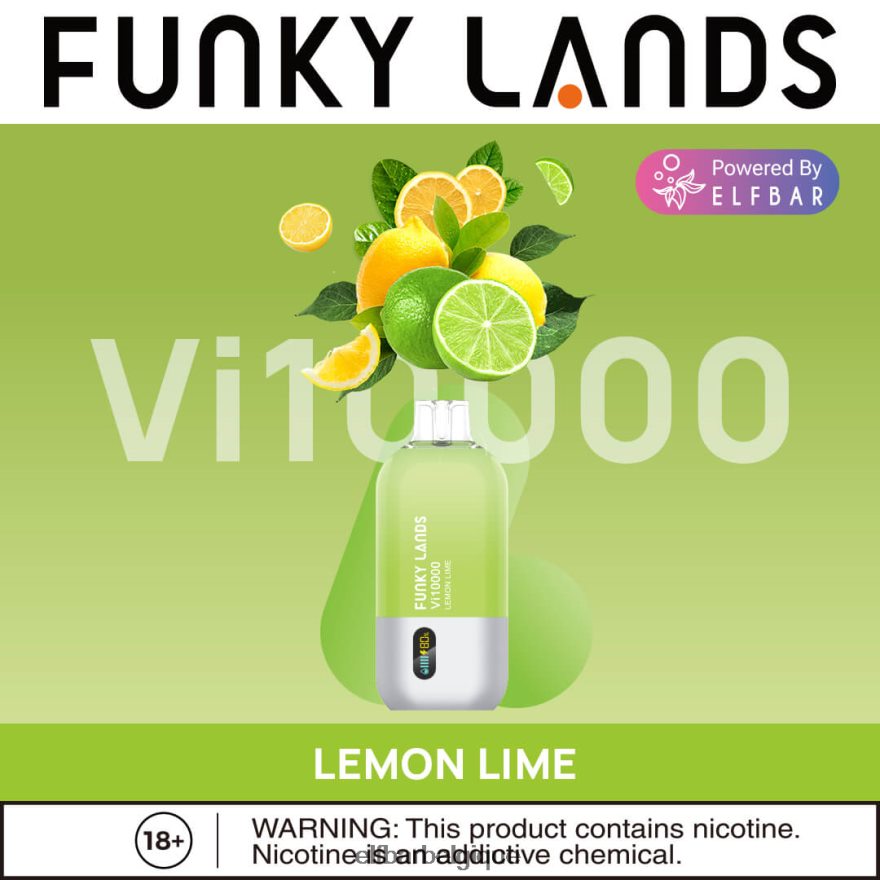 ELF BAR Rechargeable Avis Funky Lands meilleure saveur vape jetable vi10000 série glacée HNX4T455 citron vert